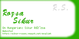rozsa sikur business card